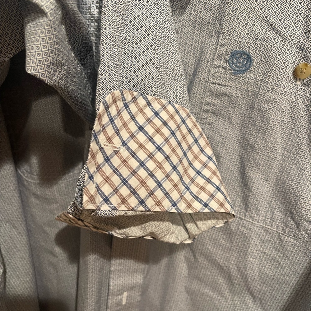Wrangler George Straight Men's Blue Shirt XLT - Picture 3 of 7